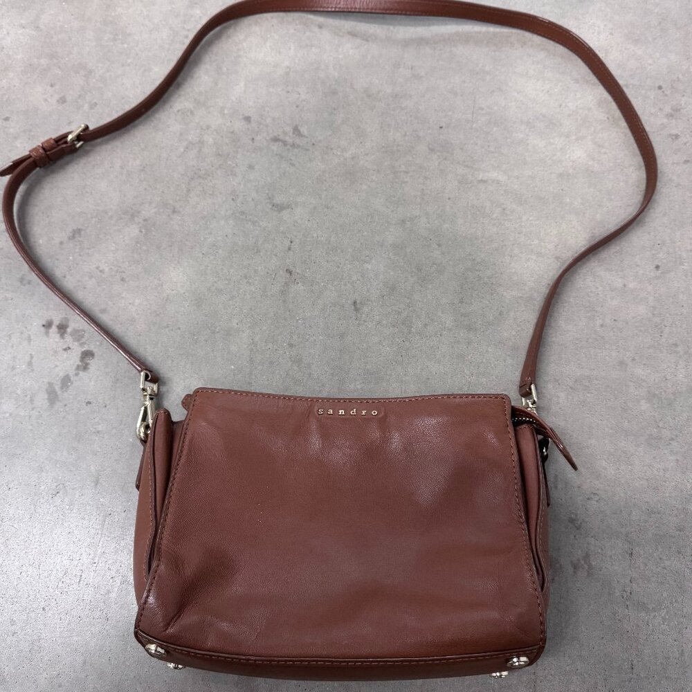 Sandro Leather Crossbody Bag